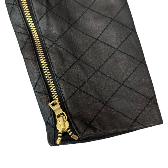 Alice and Olivia Daynah Leather Trim Wool Mesh Back Mini Dress Long Sleeve - Picture 7 of 10